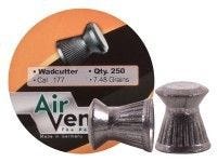 Air Venturi Pellets, .177 Cal, 7.48 Grains, Wadcutter, 250ct