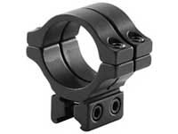 BKL Single 30mm Double Strap Ring, 3/8&#34; or 11mm Dovetail, 1&#34; Long, Low, Black