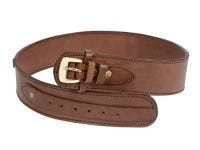 Gun Belt, 30-34&#34; Waist, .38-Cal Loops, 2.5&#34; Wide, Chocolate Leather