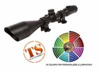 UTG Accushot 4-16x56 AO Rifle Scope, SWAT, EZ-TAP, Illuminated Etched-Glass Mil-Dot Reticle, 1/8 MOA, 30mm Tube, Twist-Lock See-Thru Weaver/Picatinny Rings