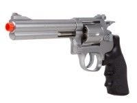 TSD Sports Airsoft Spring Revolver - 6&#34; Barrel, Silver/Black