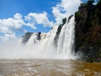 Iguazu Falls view from below