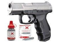 Walther CP99 Compact CO2 BB Air Pistol Kit, Nickel