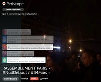 Remy Buisine, tintin reporter star en direct vidéo de NuitDebout sur Periscope
