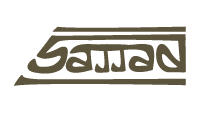 Sajjad’s logo, inspired by Sanskrit and Arabic, in English.