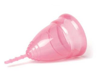 Image: Pink menstrual cup.