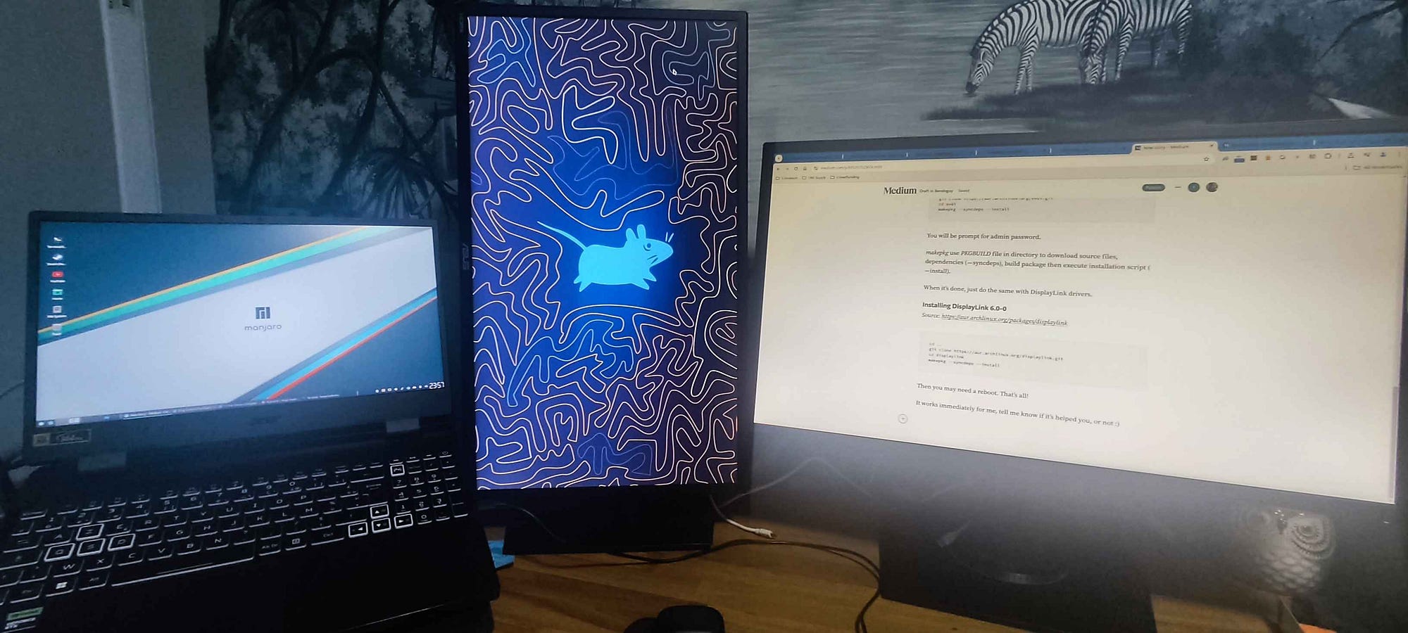 Installing DisplayLink drivers on Manjaro Arch Linux distro