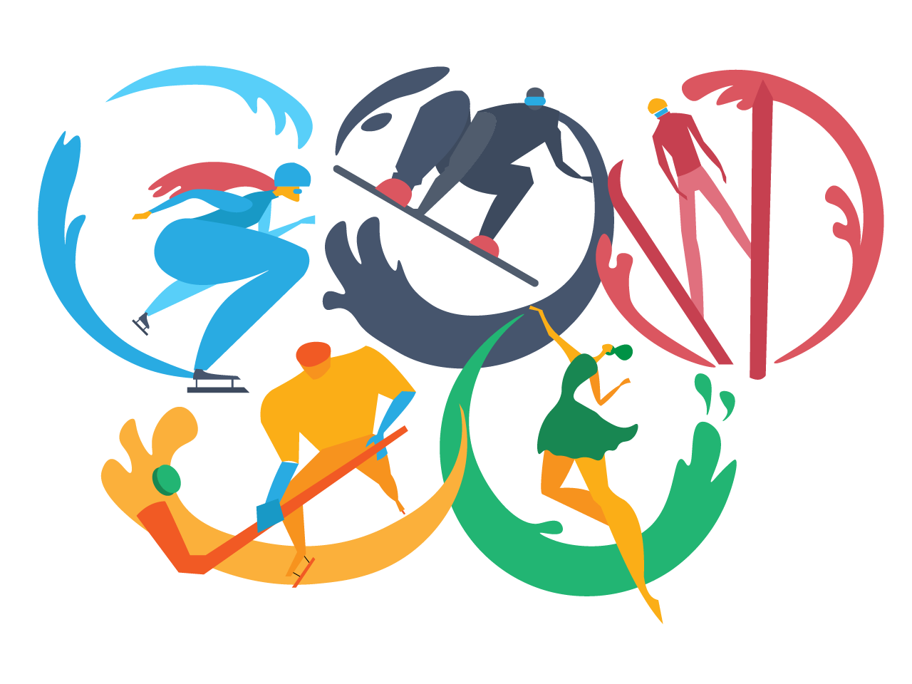 Graphic Design: Winter Olympics Illustration. Step-by-Step Tutorial