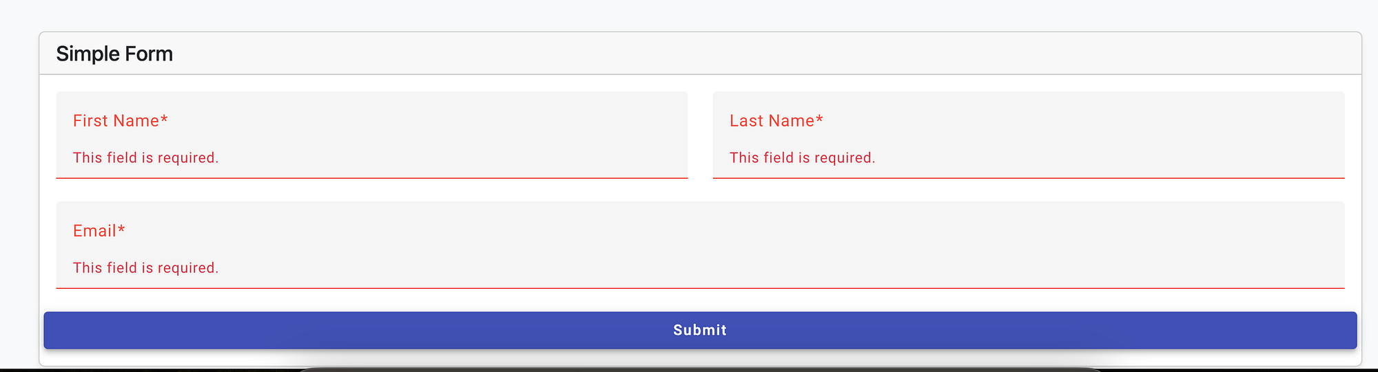 How to use Angular Material with Validation On ABP