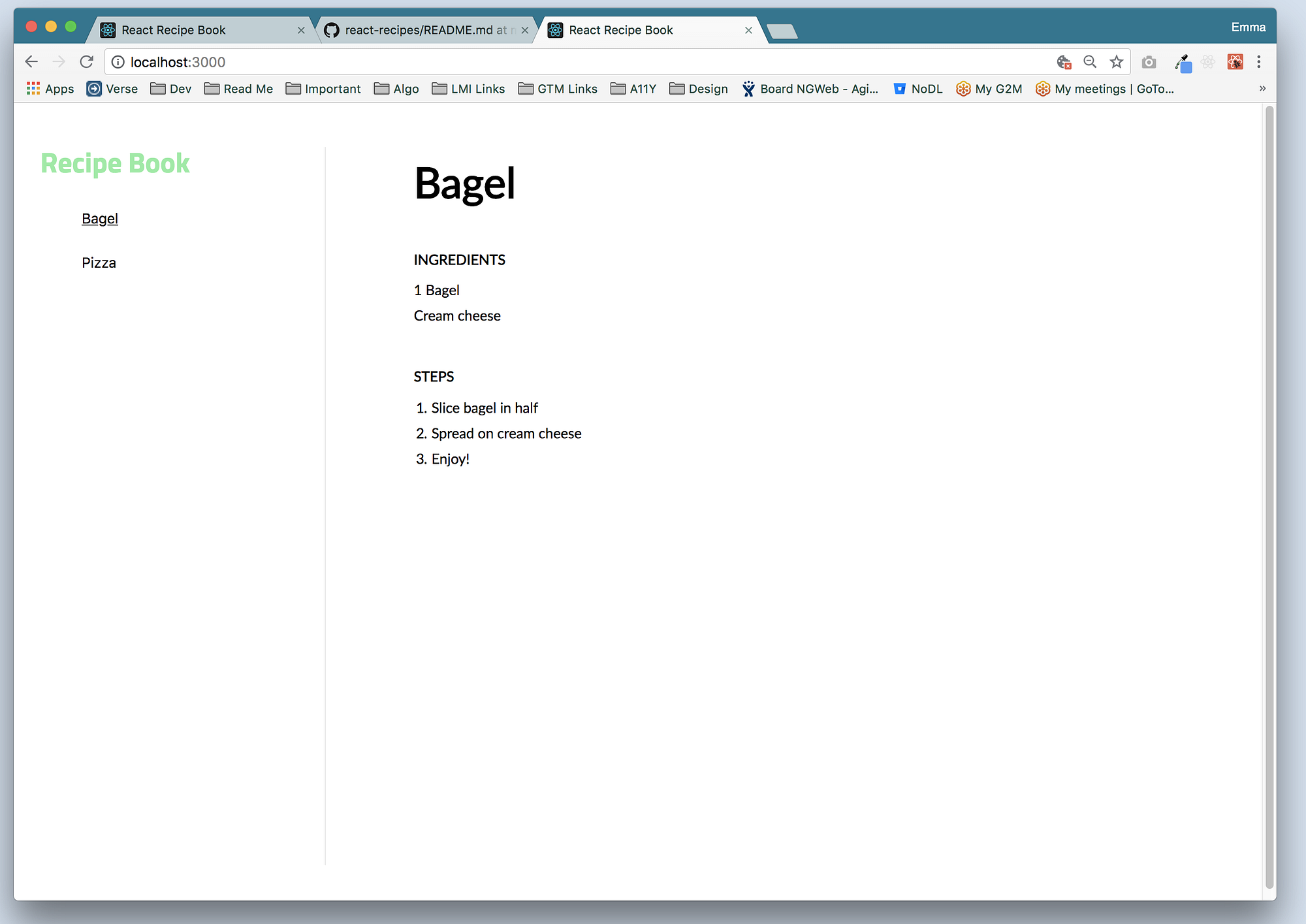 Tutorial for React Beginners - Building A Recipe Book In React