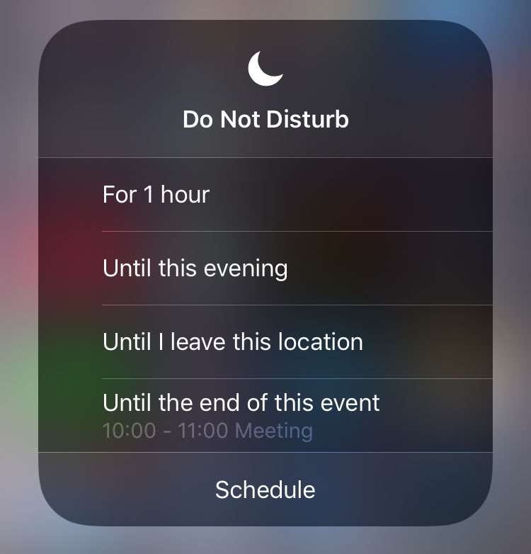 iOS devices now have more options for do not disturb