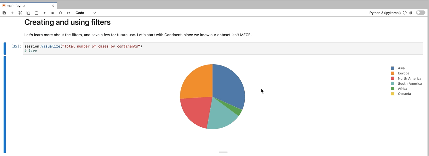 Build dashboards by exporting visuals from Jupyter notebook into Atoti web application for presentation to business users.