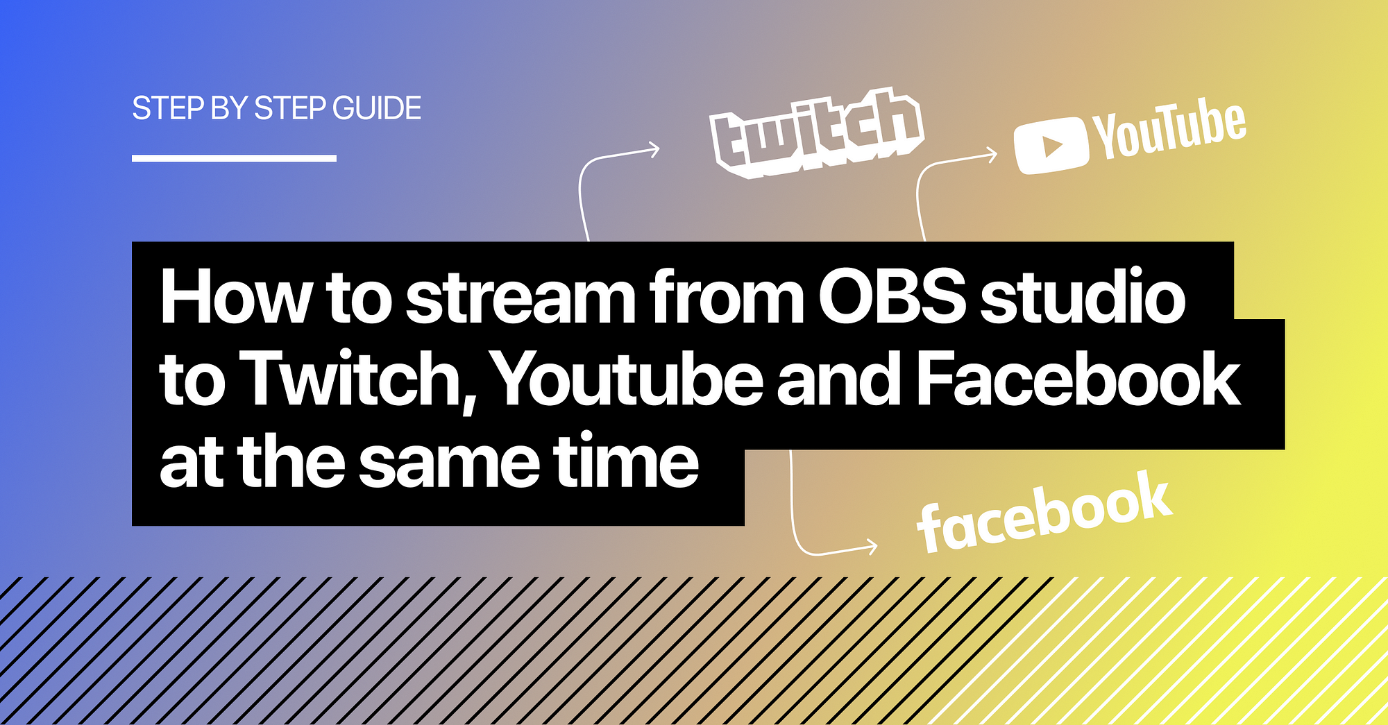 How To Stream From Obs Studio And Multi Stream To Twitch Youtube And Facebook At The Same Time Callaba Cloud