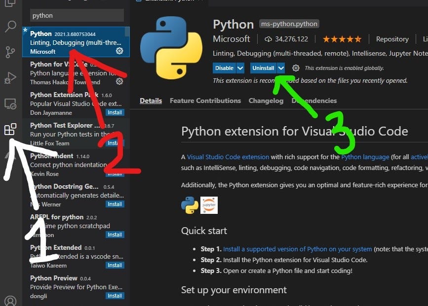 Install Python Extension