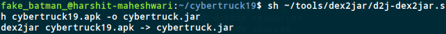 Note: I downloaded dex2jar and create a tools directory so all my tools are easily accessible