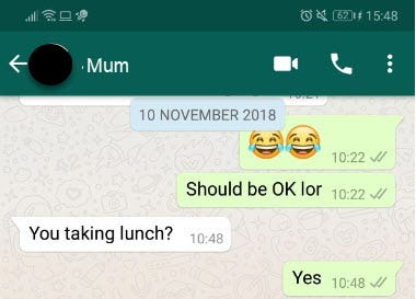 My mum’s daily routine of collating meal attendance from everyone