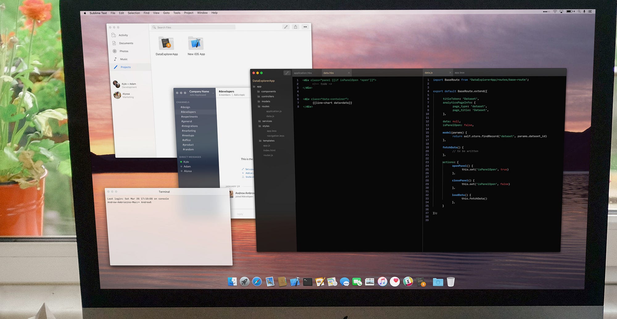 Sublime, Slack, and the new Finder
