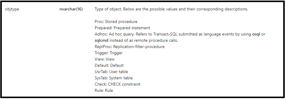 from https://docs.microsoft.com/zh-tw/sql/relational-databases/system-dynamic-management-views/sys-dm-exec-cached-plans-transact-sql?view=sql-server-ver15