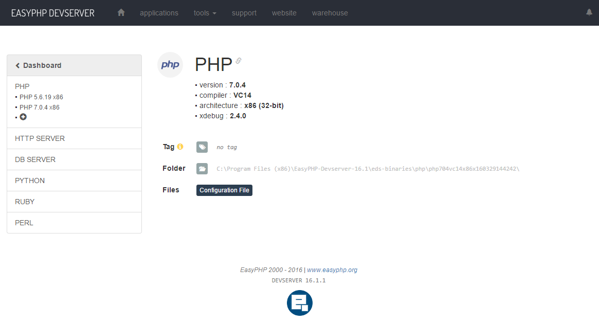 easyphp new version