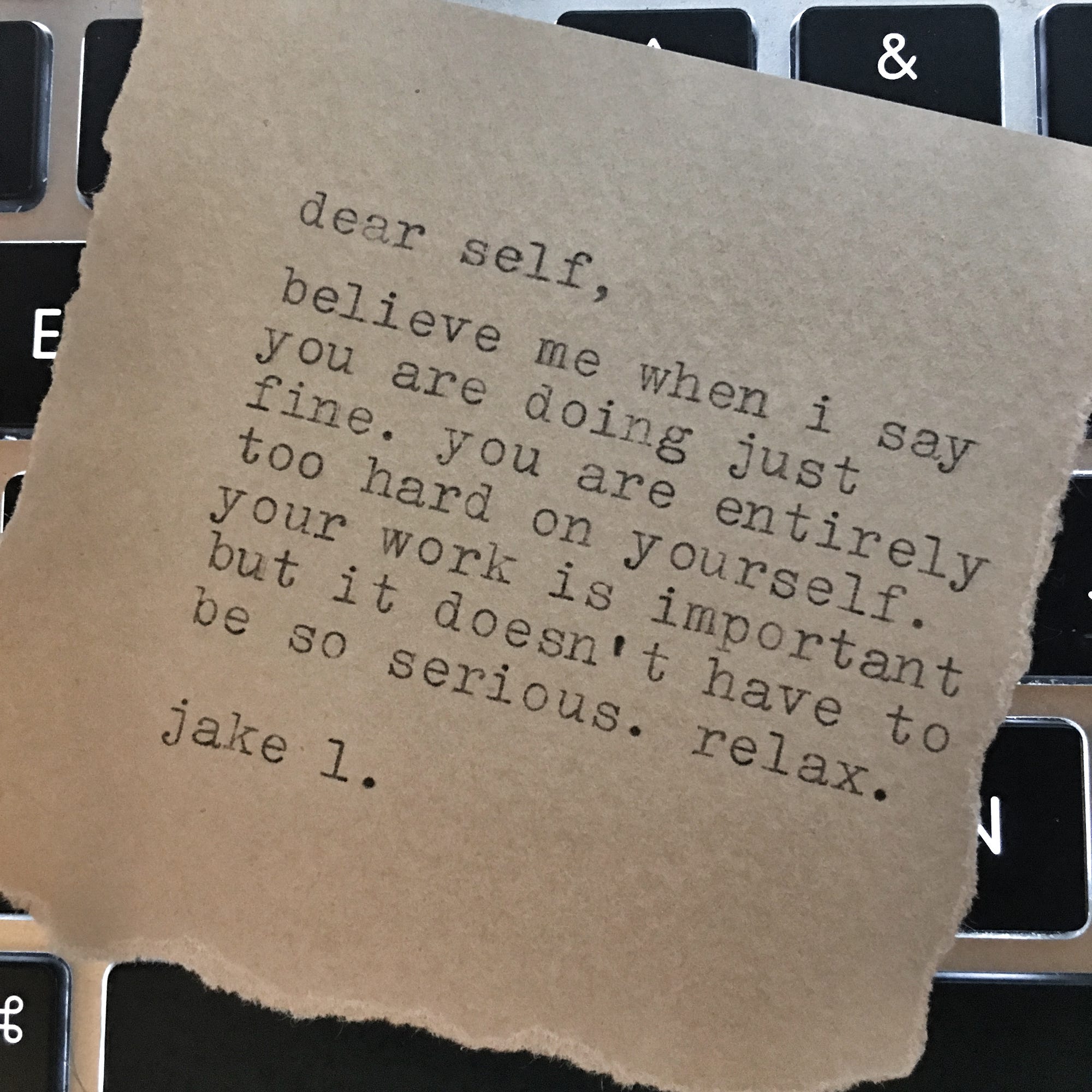 Dear self, – Be Yourself