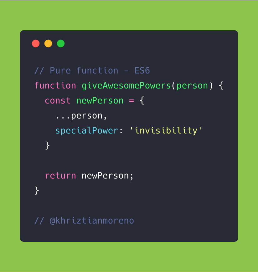 giveAwesomePowers — ES6 || spread