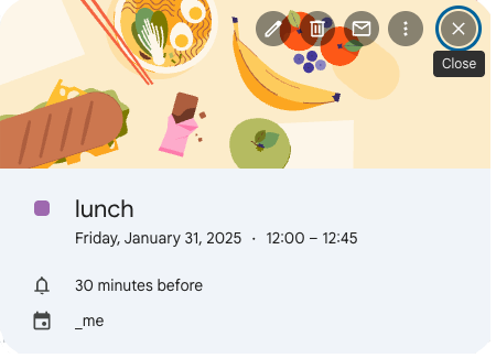 A simple example .. google calendar adds images (automatically) for certain key words