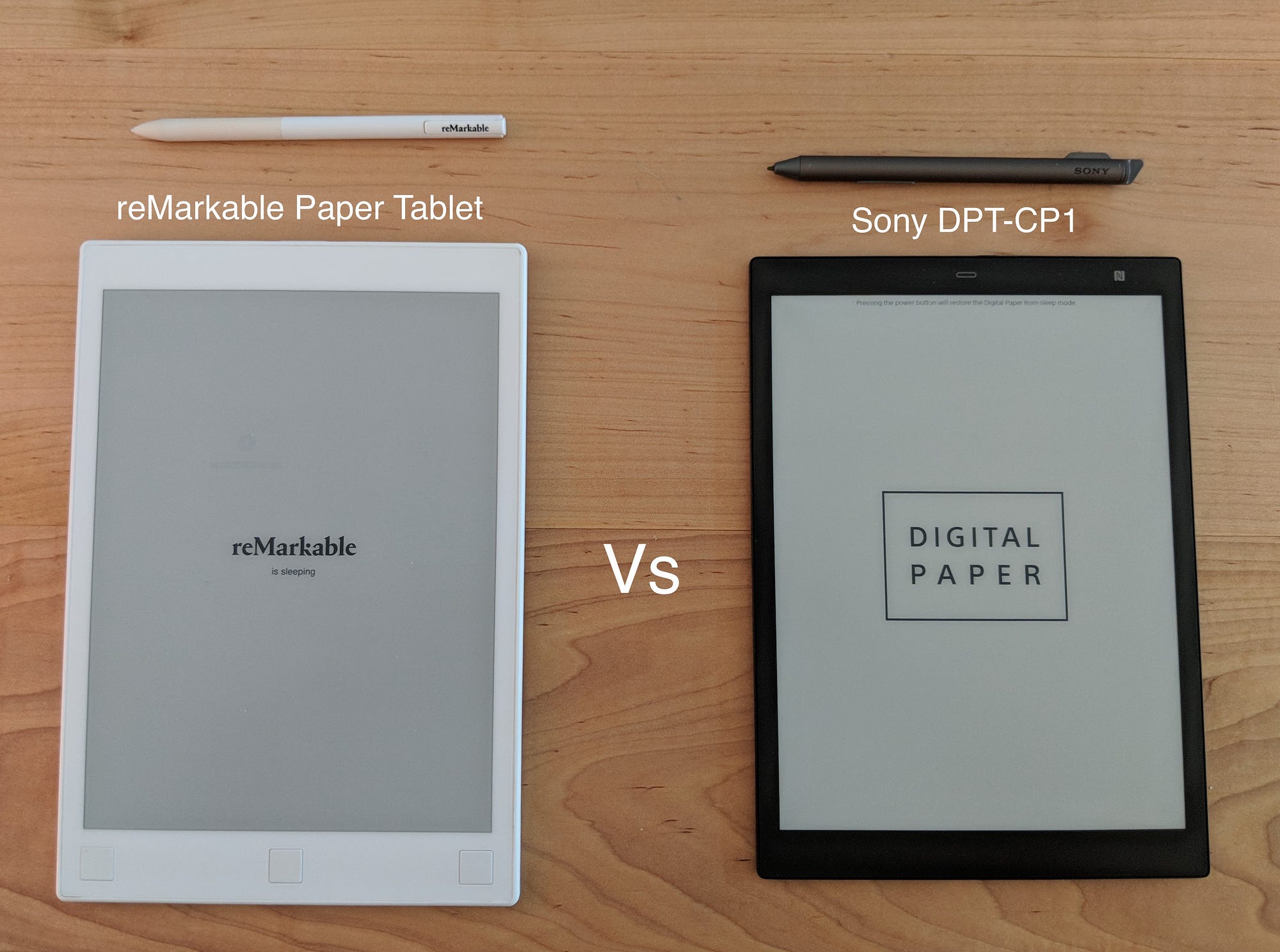 The Sony DPTCP1 Digital Paper Tablet versus the reMarkable Paper Tablet