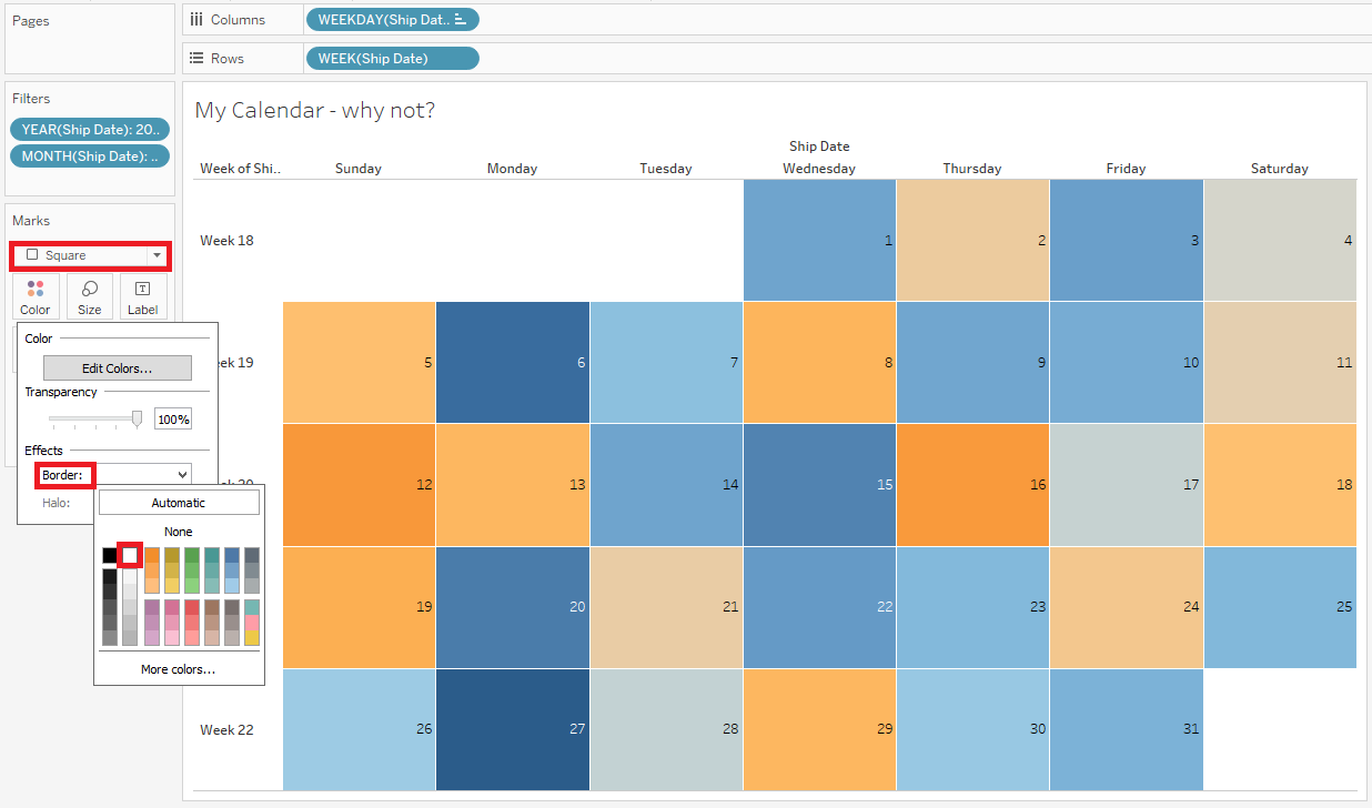 tableau a format in pie chart â€“ AgatiÄ‡ Tableau: Calendar Leon Medium â€“