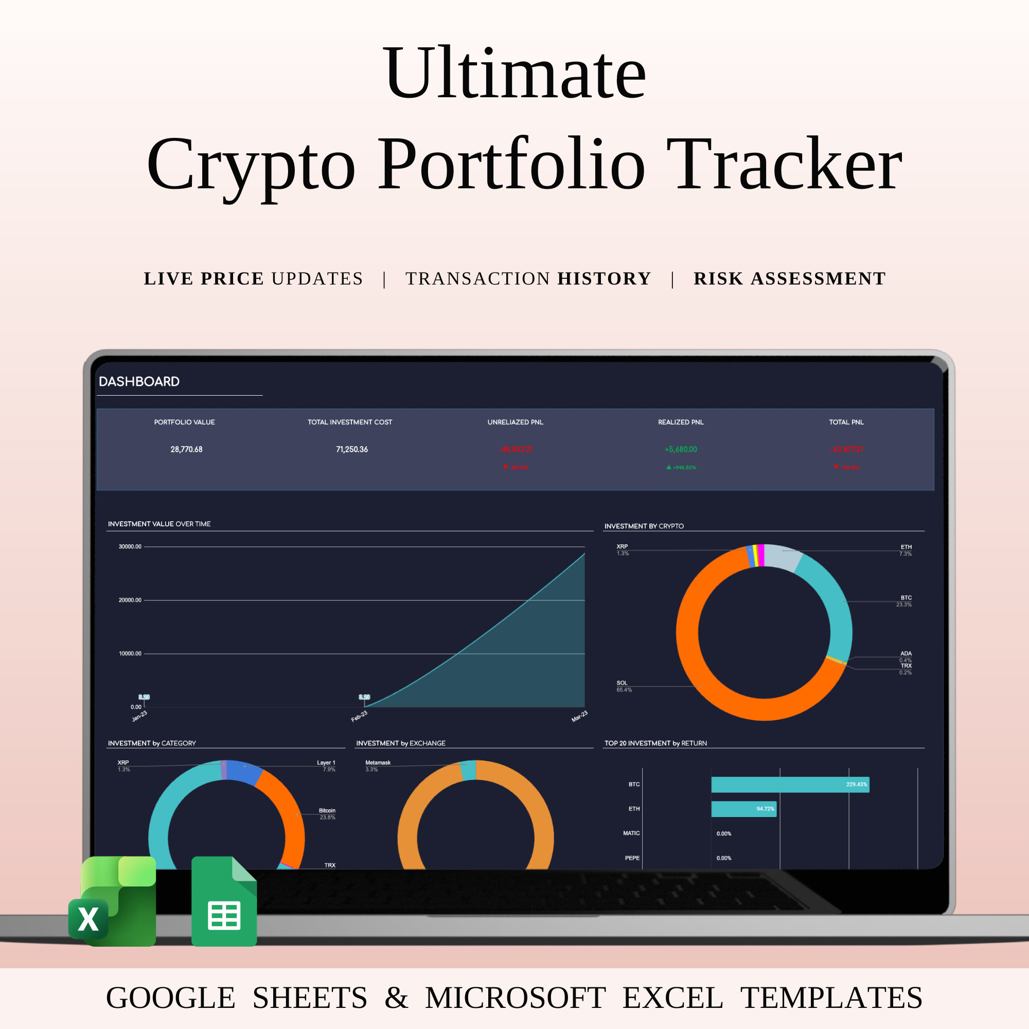 Ultimate Crypto Portfolio Tracker | Dark Mode