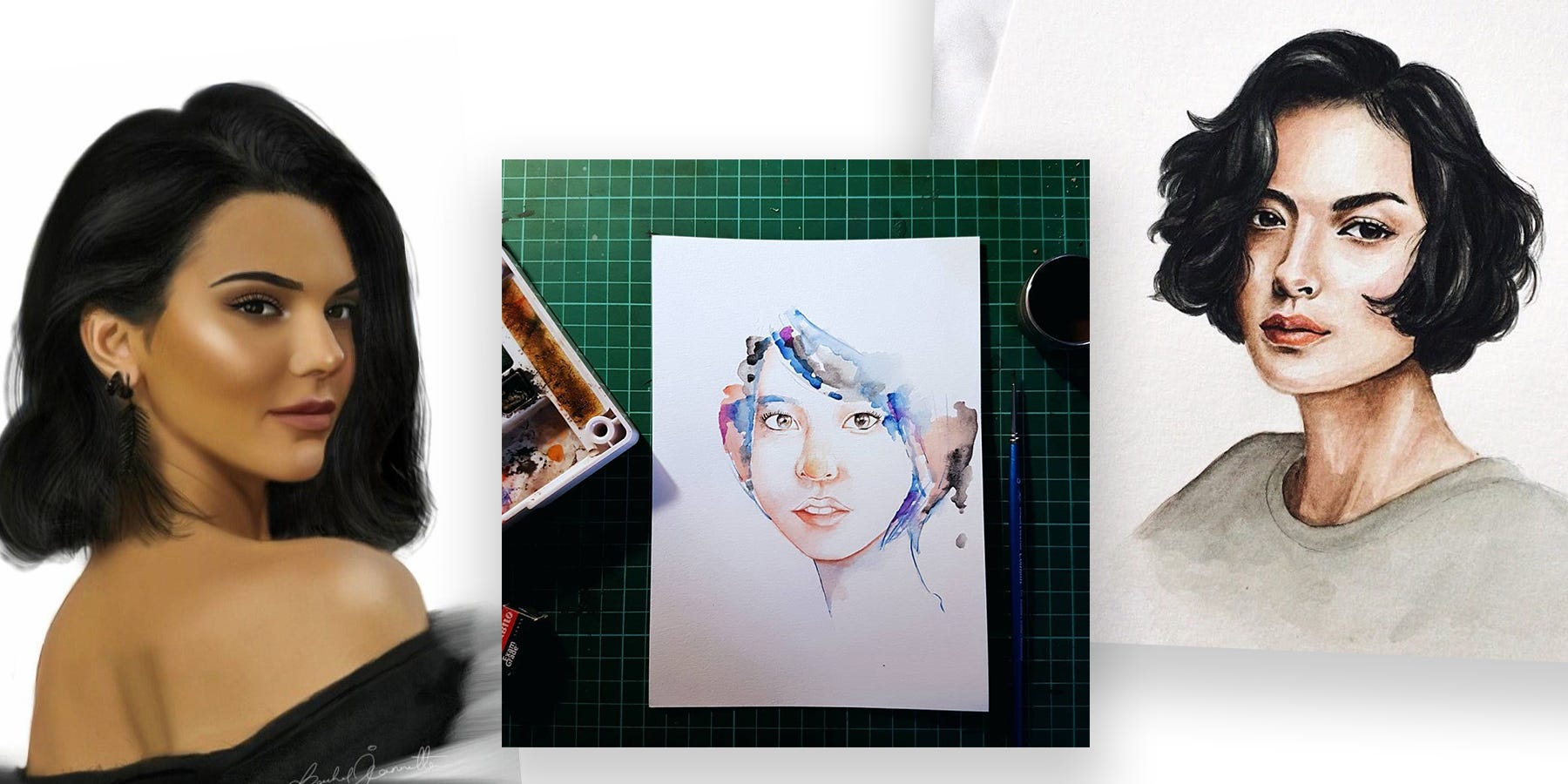 3 Ilustrasi Portrait Kreatif Dengan Gaya Berbeda Dari Moselo Expert