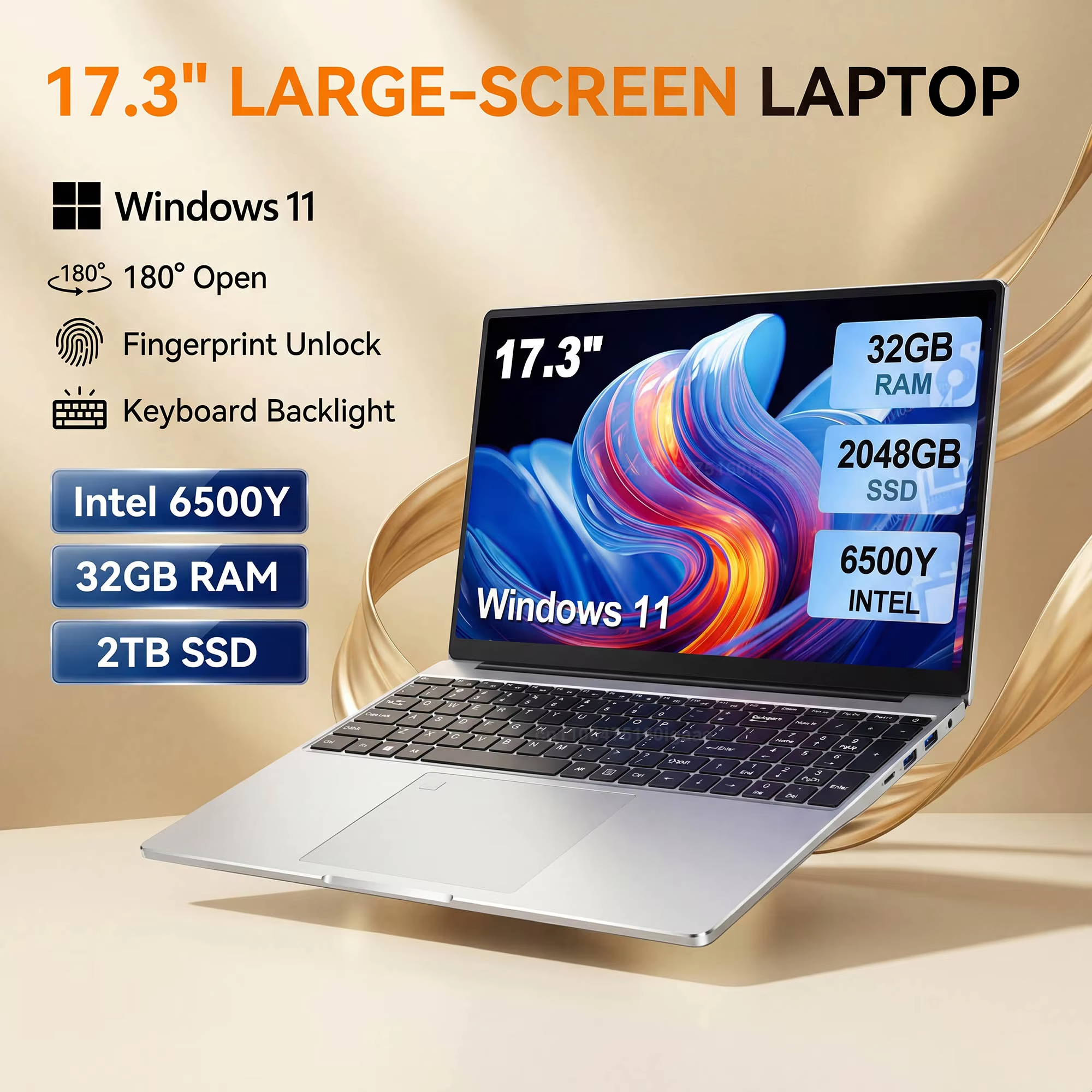 17.3" Large Screen Laptop Sale | 32GB RAM Windows 11 Notebook (31% OFF!)
