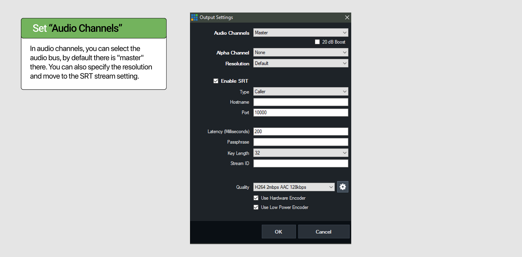 How to set up streaming from JVC GY-HC500U camera using SRT protocol and  Callaba Cloud