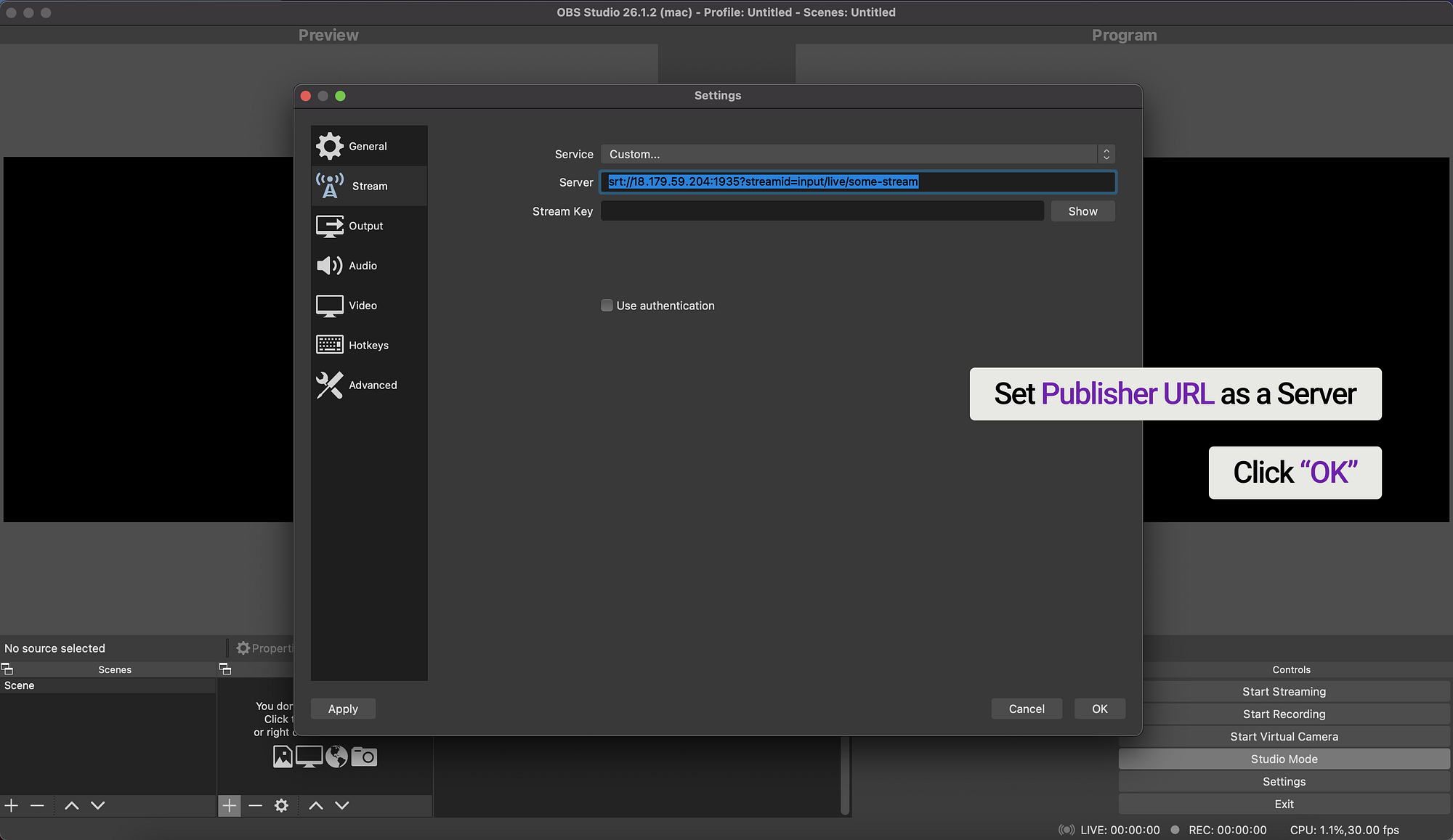 How To Start Streaming In OBS Studio Over The SRT Protocol How To Start Streaming In OBS Studio Over The SRT Protocol