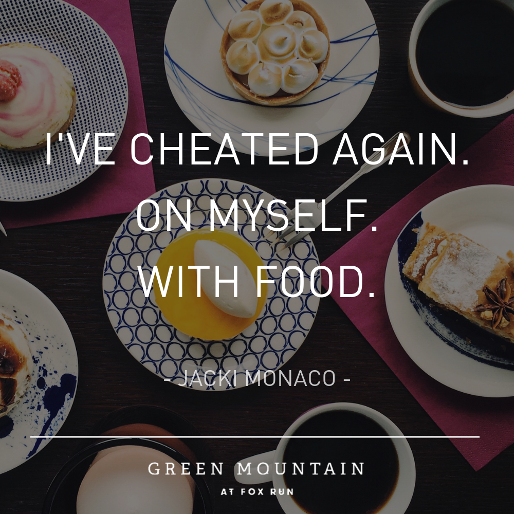 I've cheated again. On myself. With food.