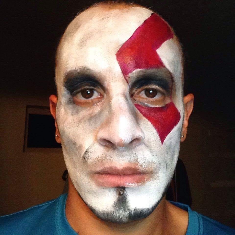 how to facepaint yourself like kratos god of war steemit kratos god of war steemit