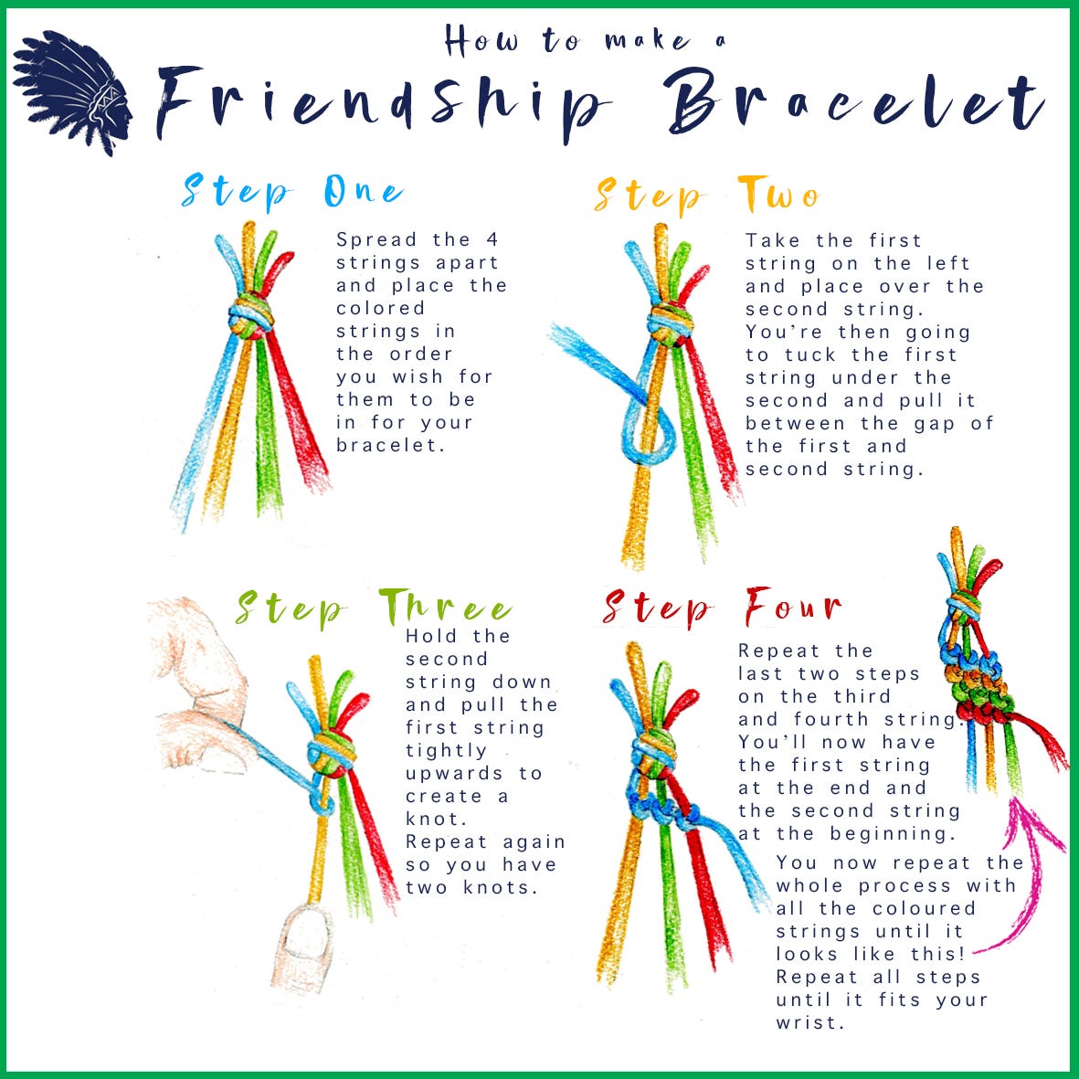 How to Make a Friendship Bracelet Camp IHC Medium