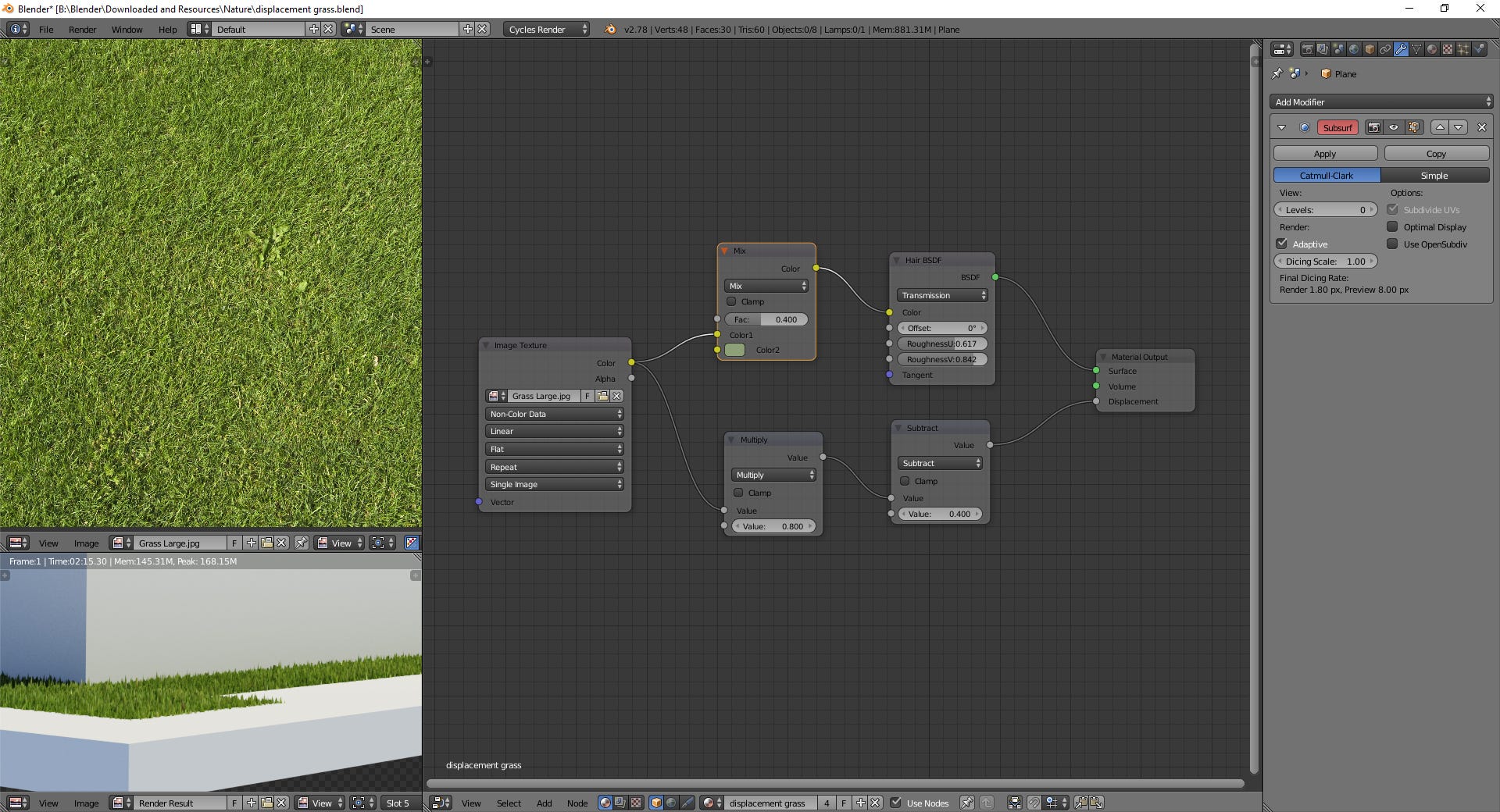 Grass Texture For Blender