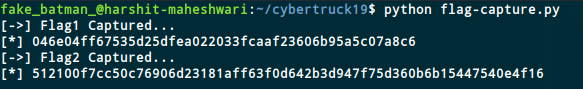 After appending the above snippet to js_code, we rerun the flag-capture.py