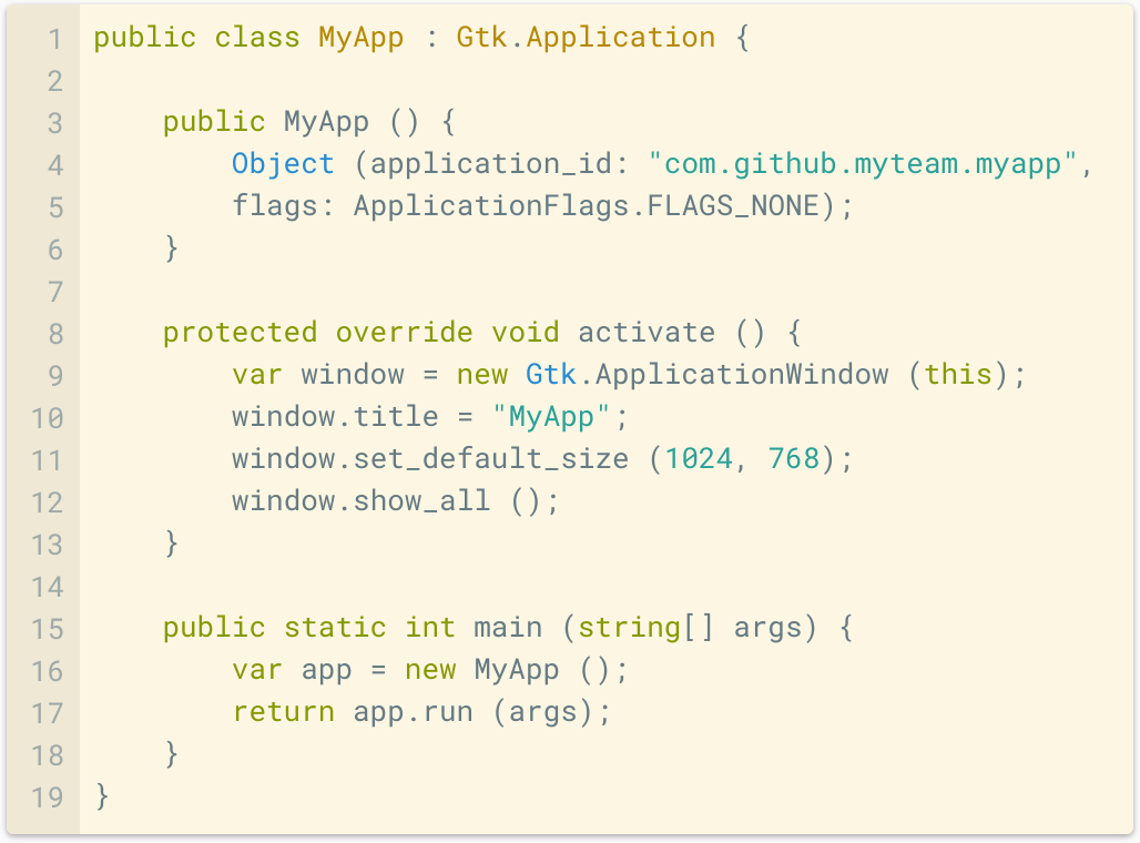 A Simple GTK Application in Vala