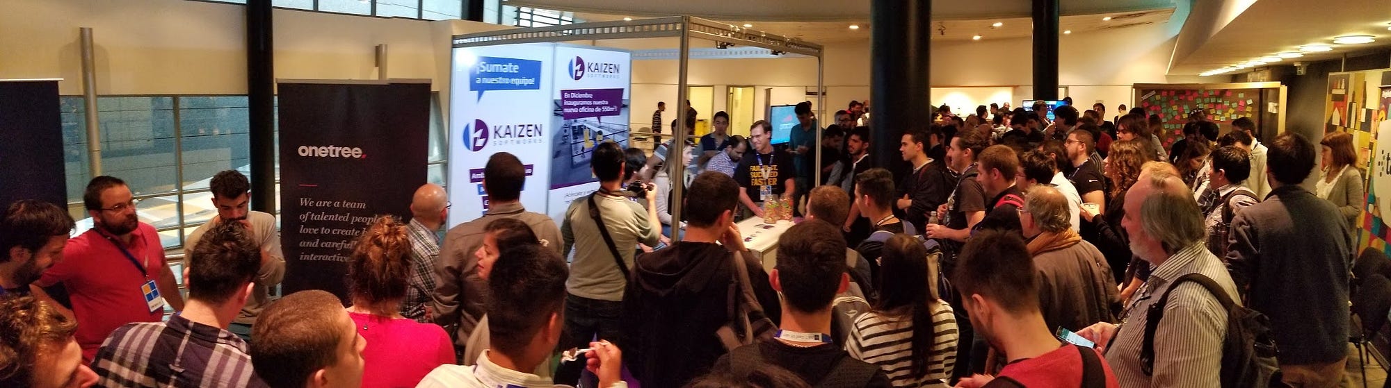 Photo from the Kaizen Softworks booth at .NET Conf UY