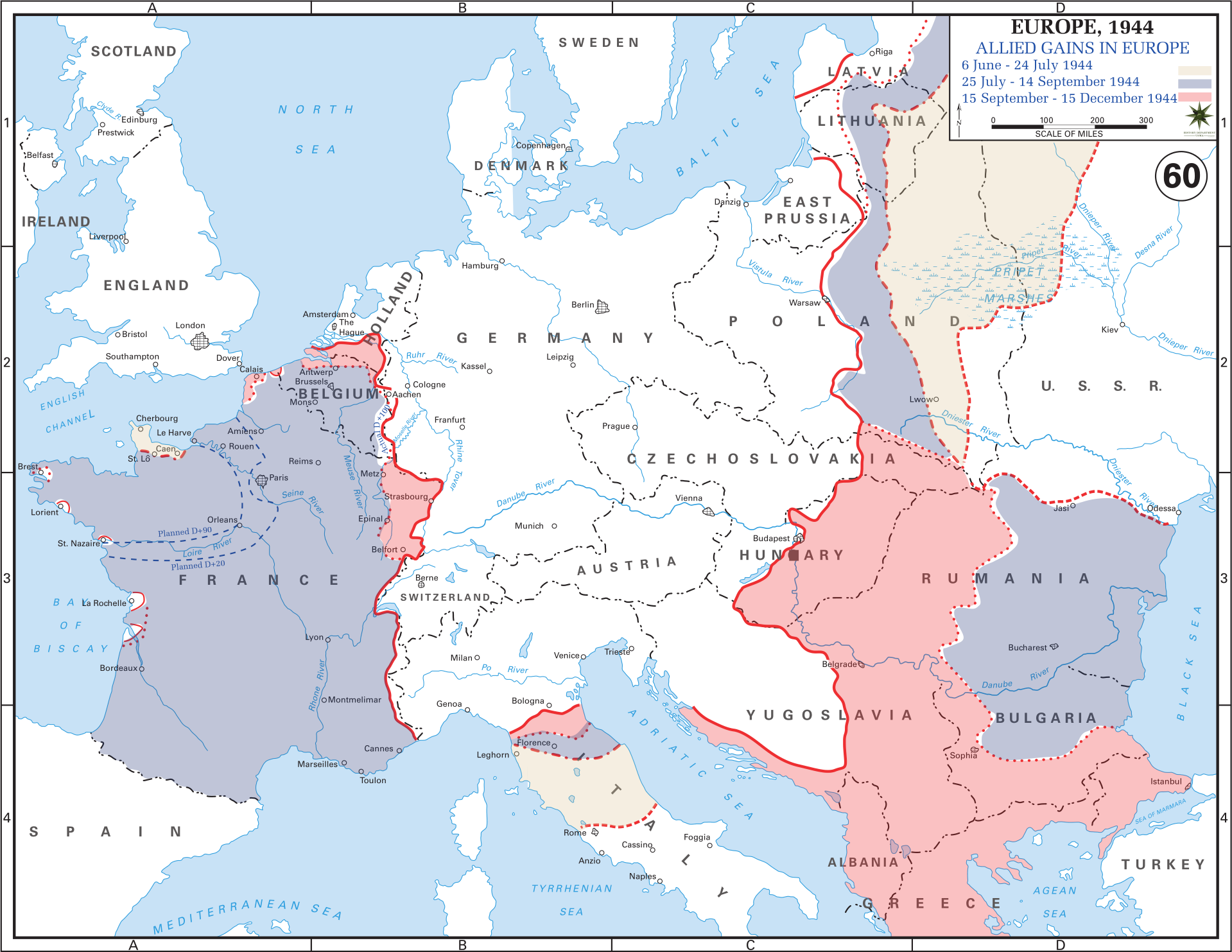 WW2 Battle Map Of Europe