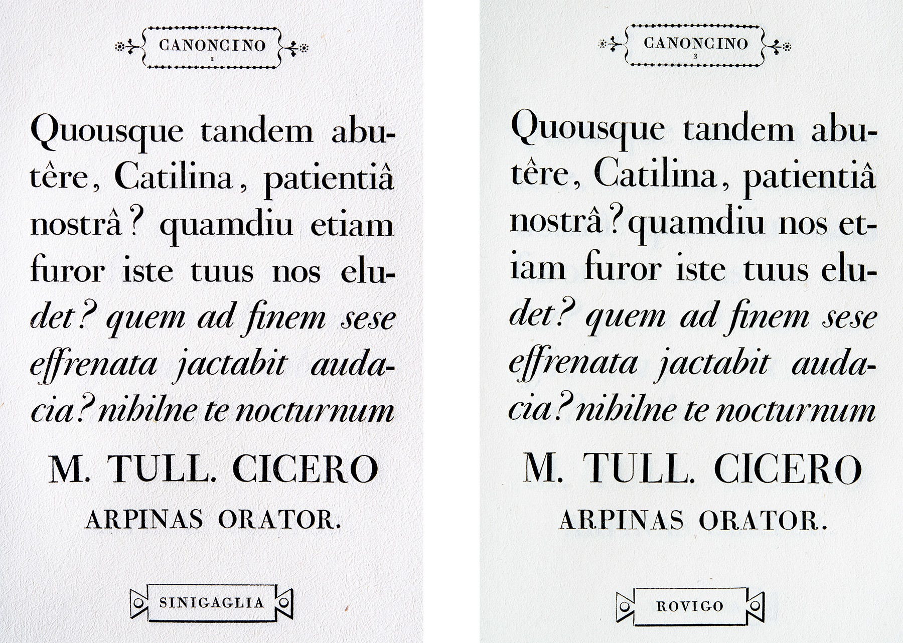 Bodoni And His Roman And Italic Types CAST