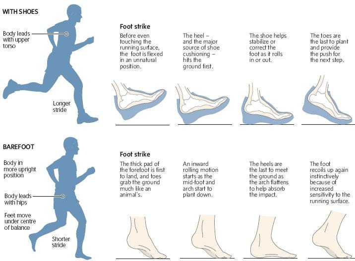 Source: [http://www.healthynomics.com/2010/02/running-barefoot-and-barefoot-alternatives/](http://www.healthynomics.com/2010/02/running-barefoot-and-barefoot-alternatives/)