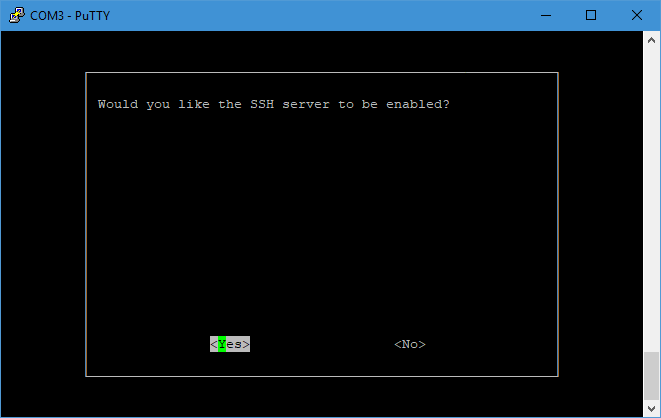 Enabling SSH Server