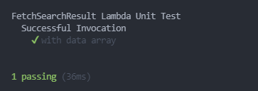 Unit test results