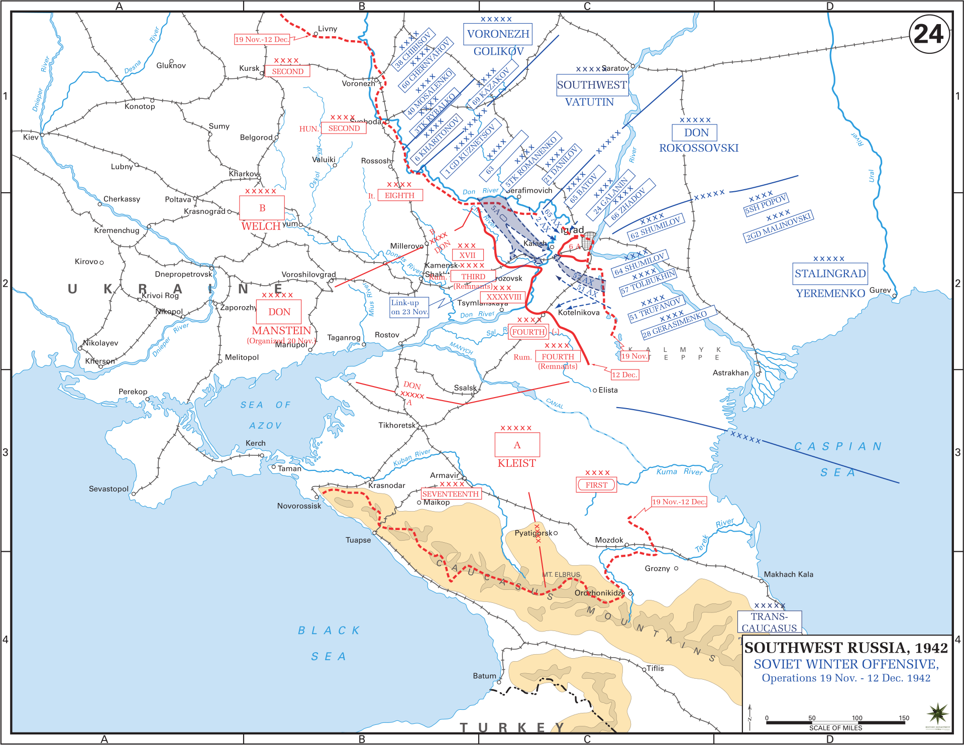 Карта ссср сталинград