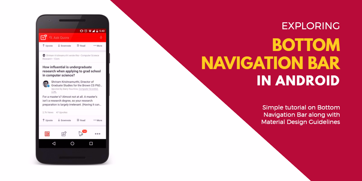 Exploring Bottom Navigation Bar in Android - My Online ...