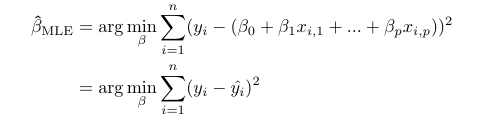 Maximum Likelihood estimate for an ordinary Linear Regression Model(For more details look at this <a href="http://bjlkeng.github.io/posts/a-probabilistic-view-of-regression/" target="_blank" rel="noopener">blog</a>)