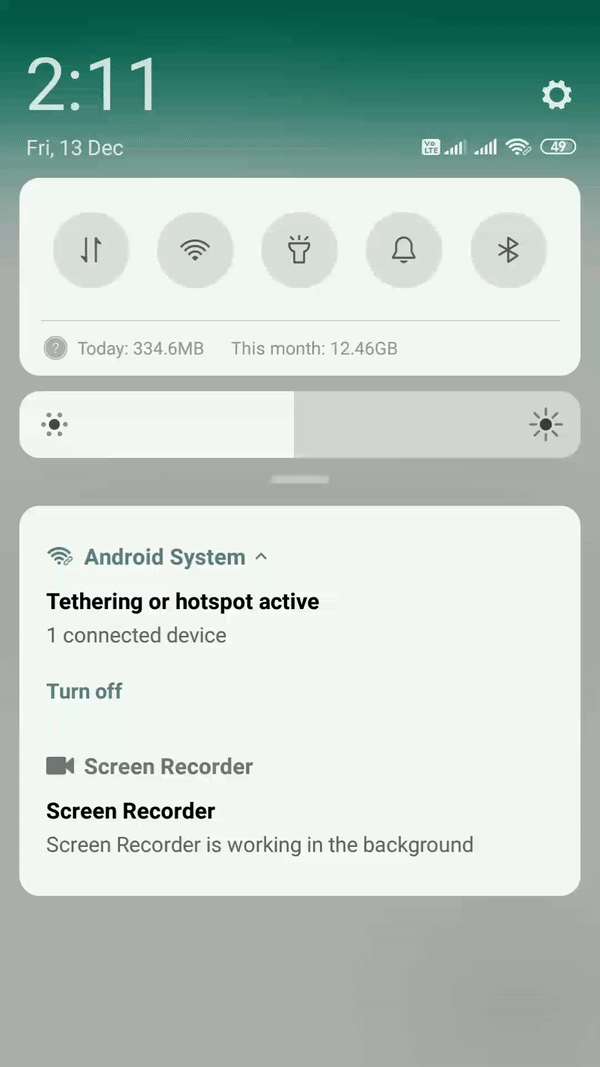 At exact 02:12, Notification is displayed though Data is OFF.