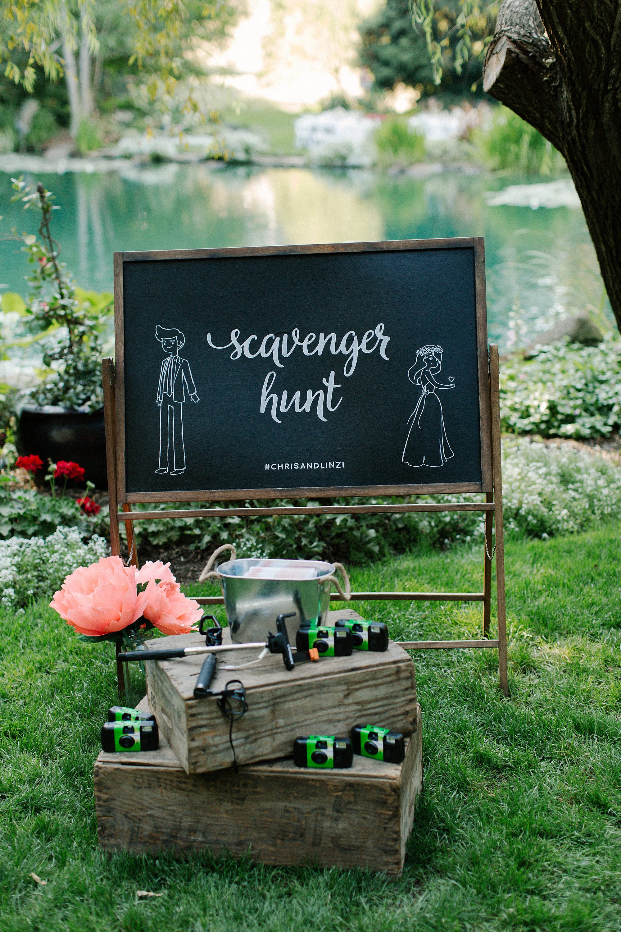 Rustic DIY Wedding Cocktail Hour Linzi Berry Medium